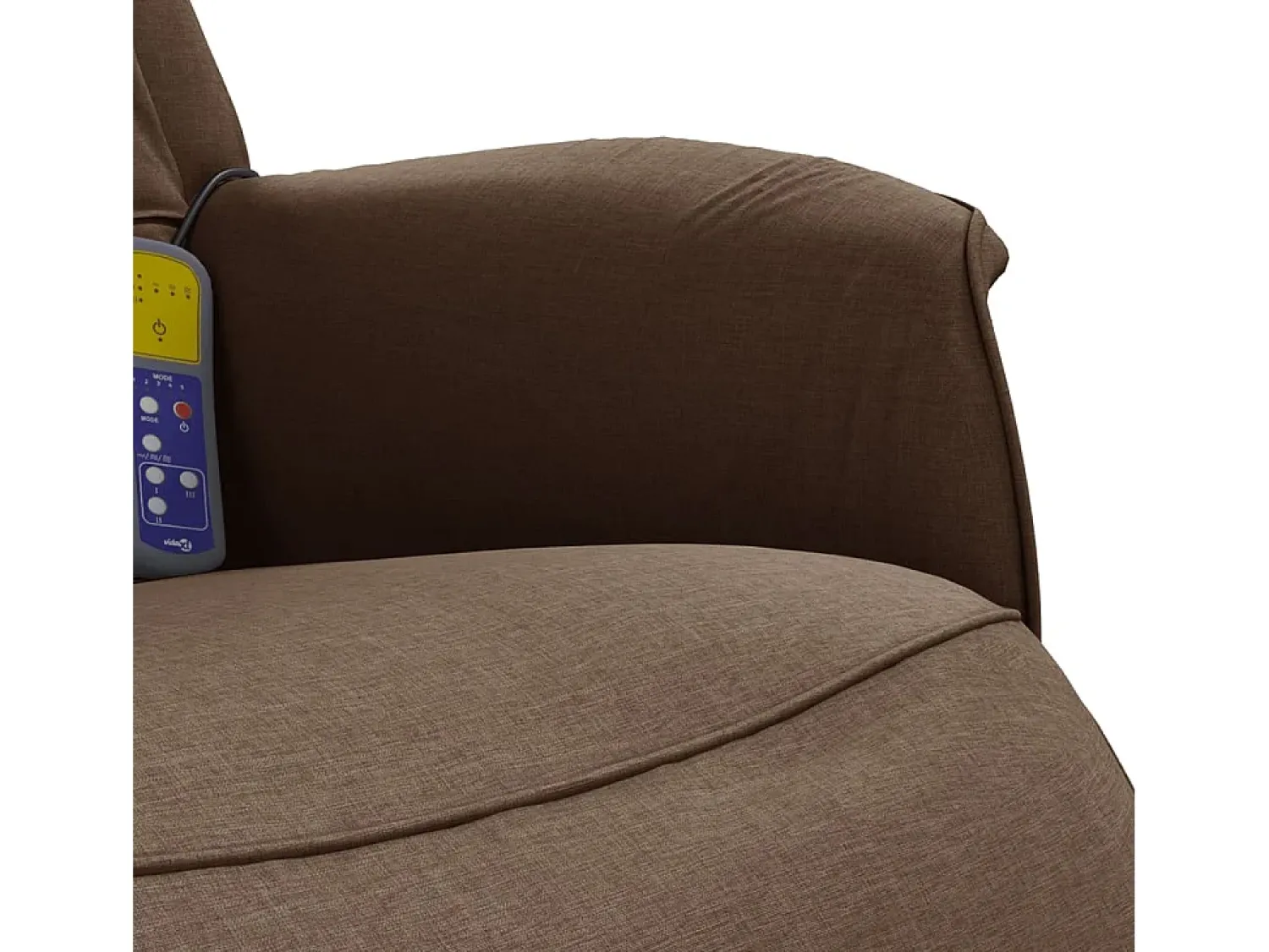 Poltrona| Cadeira de massagens reclinável com apoio de pés tecido SHL231325 Castanho