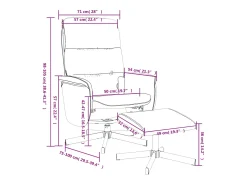 Poltrona* Cadeira de massagens reclinável com apoio pés tecido cinza-claro SHL557257 Cinzento
