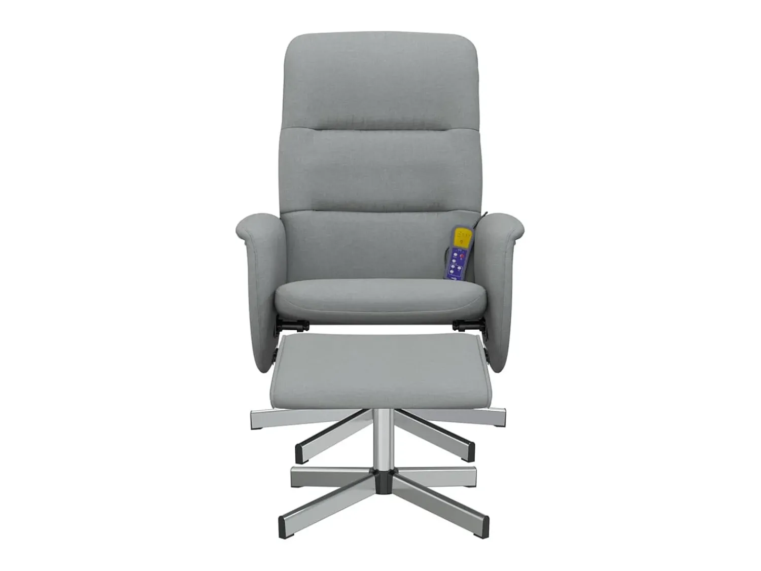 Poltrona* Cadeira de massagens reclinável com apoio pés tecido cinza-claro SHL557257 Cinzento