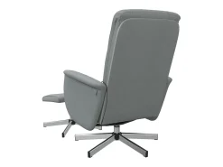 Poltrona* Cadeira de massagens reclinável com apoio pés tecido cinza-claro SHL557257 Cinzento