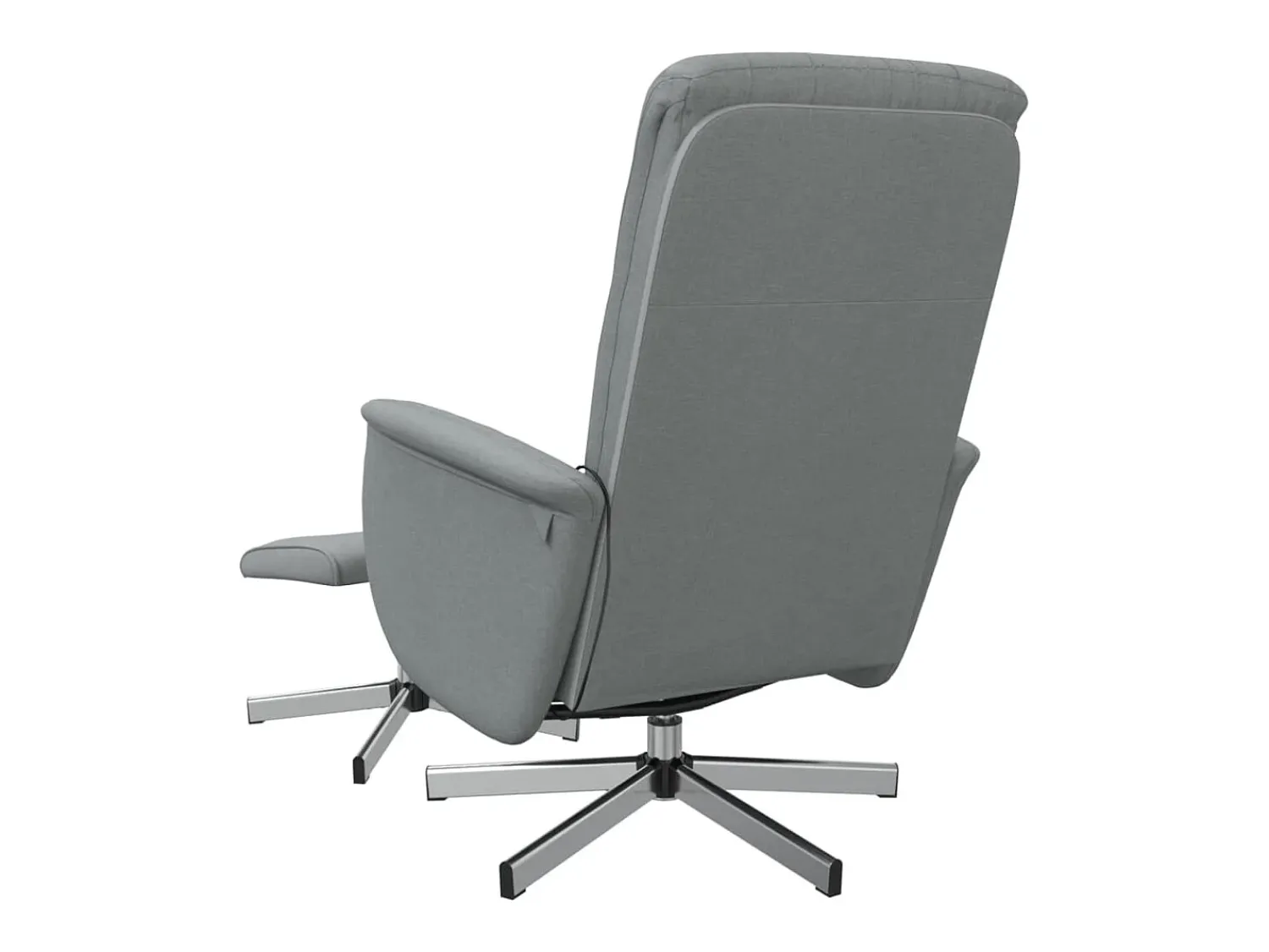 Poltrona* Cadeira de massagens reclinável com apoio pés tecido cinza-claro SHL557257 Cinzento