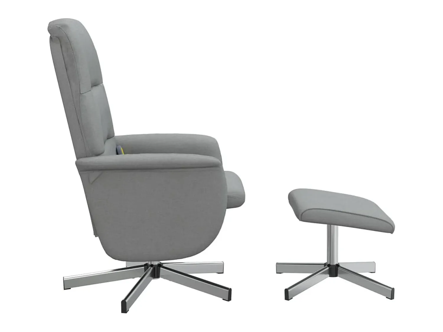 Poltrona* Cadeira de massagens reclinável com apoio pés tecido cinza-claro SHL557257 Cinzento