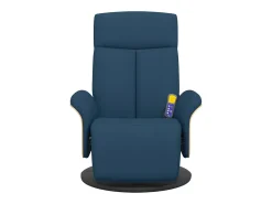 Poltrona| Cadeira de massagens reclinável com apoio de pés tecido SHL133947 Azul