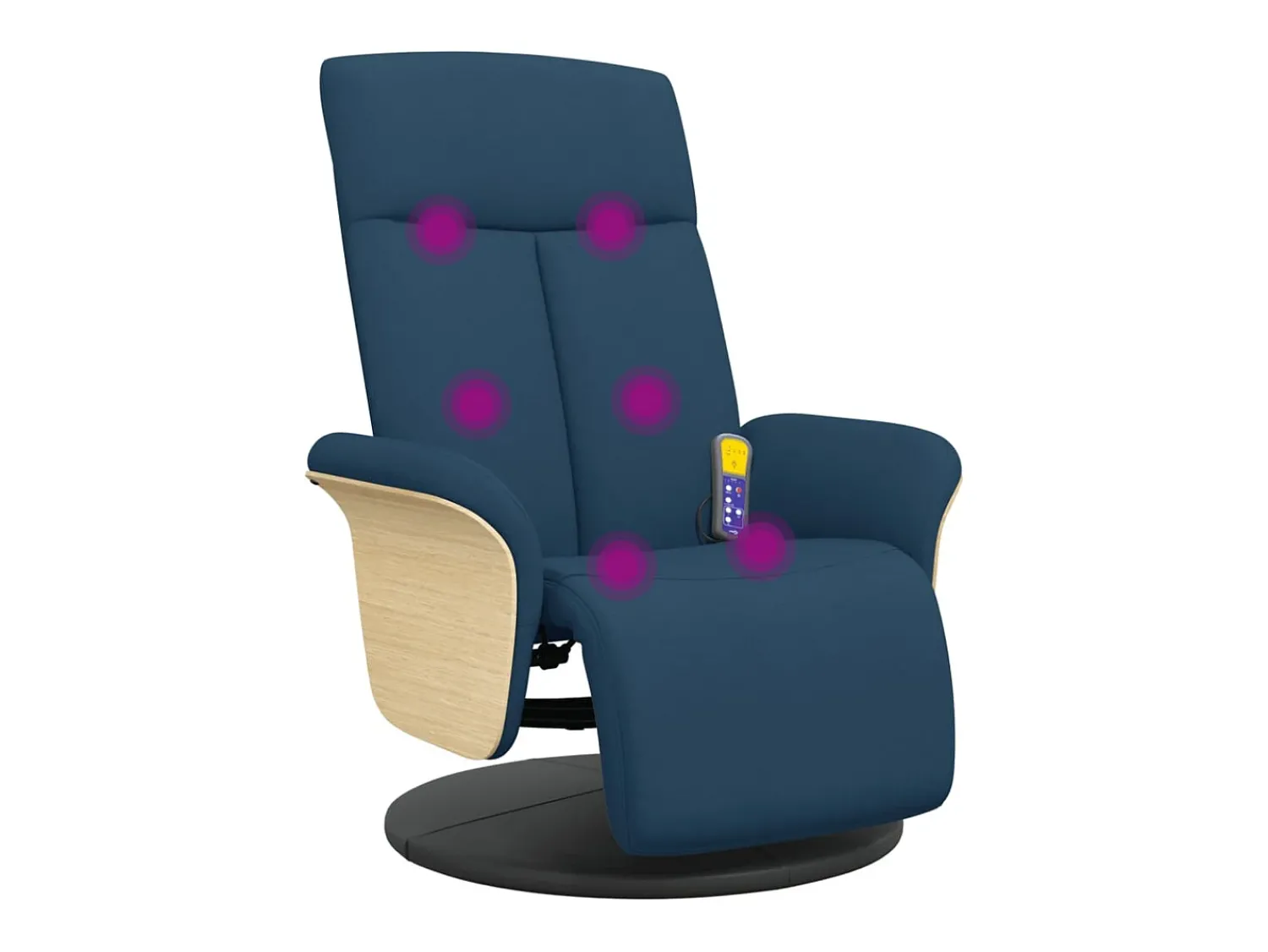 Poltrona| Cadeira de massagens reclinável com apoio de pés tecido SHL133947 Azul