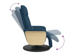 Poltrona| Cadeira de massagens reclinável com apoio de pés tecido SHL133947 Azul