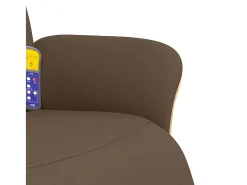 New Cadeira de massagens reclinável com apoio de pés tecido SHL343032 Castanho
