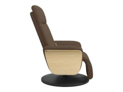 New Cadeira de massagens reclinável com apoio de pés tecido SHL343032 Castanho