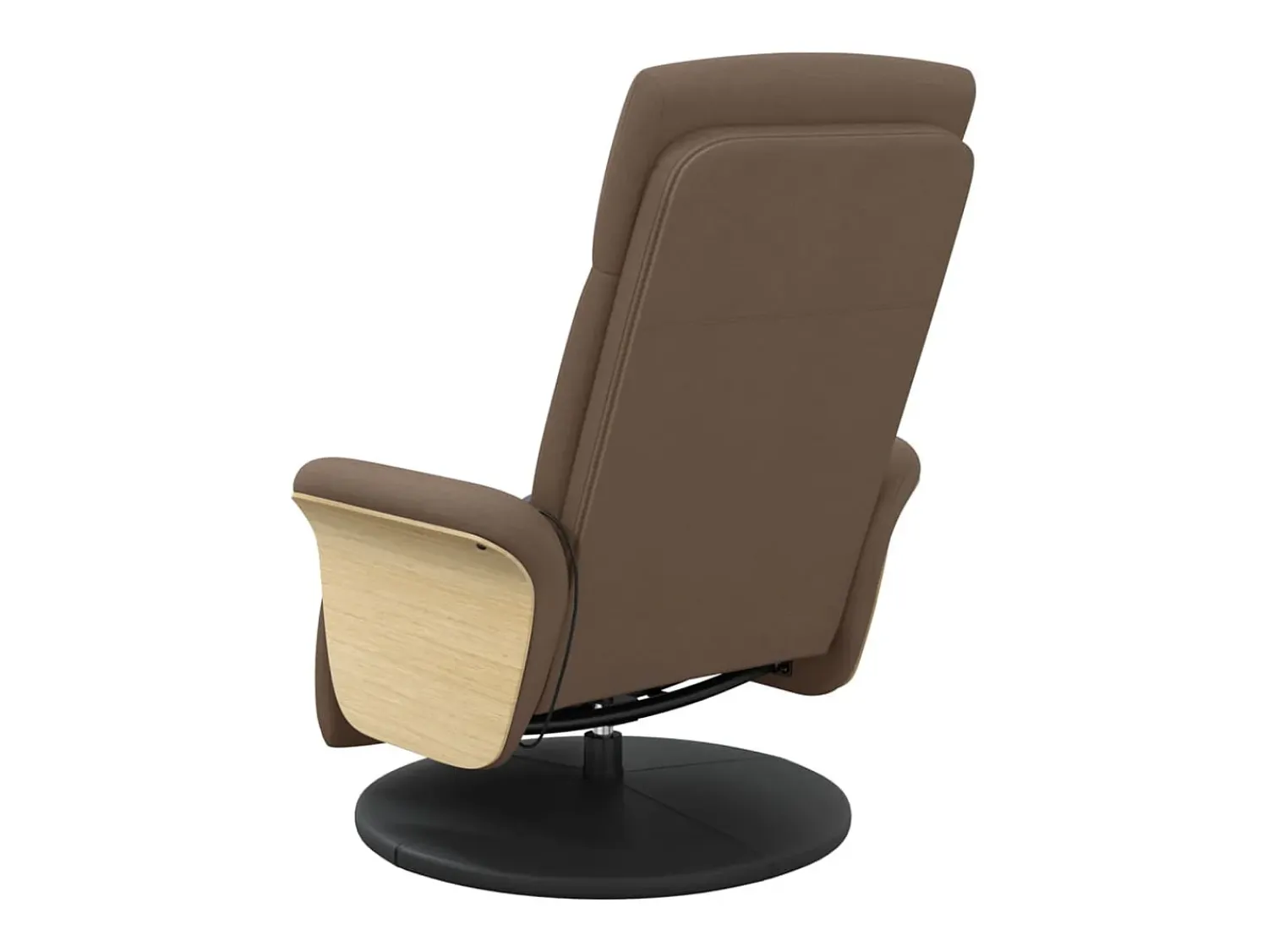 New Cadeira de massagens reclinável com apoio de pés tecido SHL343032 Castanho
