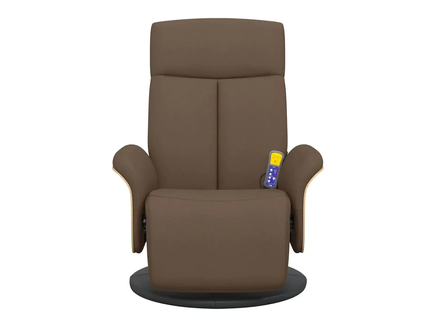 New Cadeira de massagens reclinável com apoio de pés tecido SHL343032 Castanho