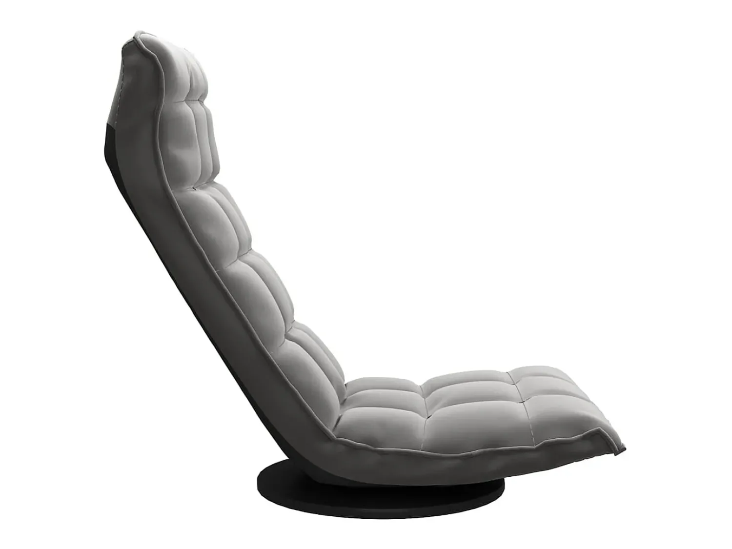 New vidaxl Cadeira de piso giratória veludo -escuro Cinzento