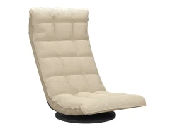 Poltrona*vidaxl Cadeira de piso giratória tecido cor Creme