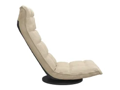 Poltrona*vidaxl Cadeira de piso giratória tecido cor Creme
