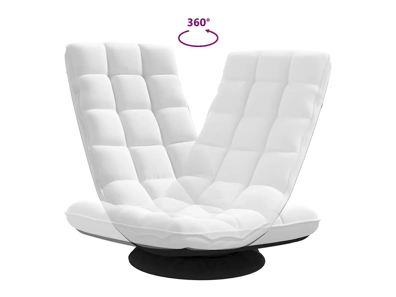 vidaxl Cadeira de piso giratória 70x51x79 cm tecido^ Poltrona