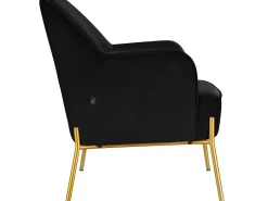 Poltrona|Loft24 Cadeira decorativa com estofo em veludo Preto