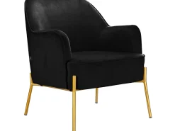 Poltrona|Loft24 Cadeira decorativa com estofo em veludo Preto