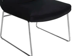 Clearance Loft24 Cadeira decorativa com estofo em veludo Preto
