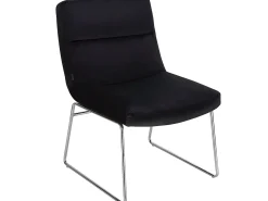 Clearance Loft24 Cadeira decorativa com estofo em veludo Preto