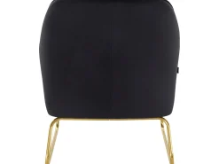 Poltrona|Loft24 Cadeira decorativa com estofo em veludo Preto