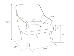 Poltrona*Dorel Home Cadeira decorativa em linho claro Cinzento
