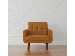 Online Dorel Home Cadeira decorativa em pele sintética camel Castanho