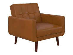 Online Dorel Home Cadeira decorativa em pele sintética camel Castanho