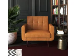 Online Dorel Home Cadeira decorativa em pele sintética camel Castanho
