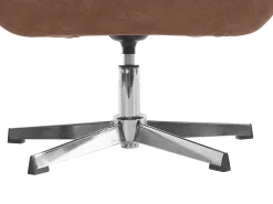 Discount Loft24 Cadeira decorativa em PU escuro Castanho