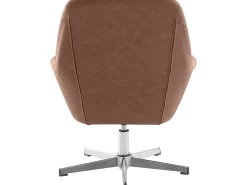Discount Loft24 Cadeira decorativa em PU escuro Castanho