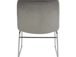 Poltrona|Loft24 Cadeira decorativa estofada em veludo . Cinzento