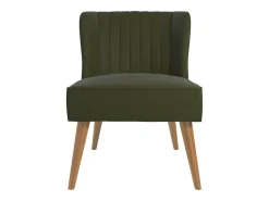 Poltrona|Novogratz Cadeira decorativa estofada em linho Verde