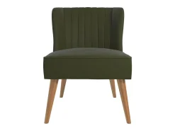 Poltrona|Novogratz Cadeira decorativa estofada em linho Verde