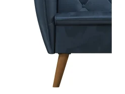 Poltrona*Novogratz Cadeira decorativa estofada em veludo . Azul