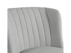 Poltrona*Novogratz Cadeira decorativa estofada em linho claro Cinzento