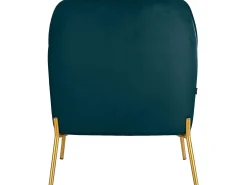 Online Loft24 Cadeira decorativa estofada em veludo de petróleo Azul