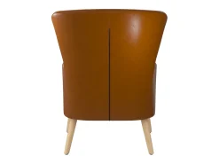 Poltrona*Dorel Home Cadeira decorativa estofada em pele sintética camel Castanho