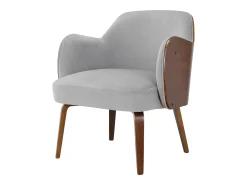 Best Loft24 Cadeira decorativa estofada em estofo dolly teddy claro Cinzento