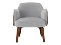 Best Loft24 Cadeira decorativa estofada em estofo dolly teddy claro Cinzento