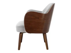 Best Loft24 Cadeira decorativa estofada em estofo dolly teddy claro Cinzento