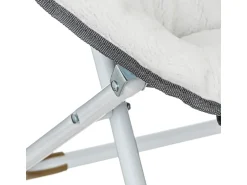 Poltrona|Atmosphera Cadeira dobrável em poliéster cinzento 48,5x47x36cm Branco