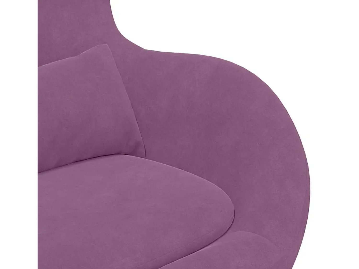 vidaxl Cadeira Egg com Puff Roxo Veludo^ Poltrona