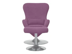 vidaxl Cadeira Egg com Puff Roxo Veludo^ Poltrona