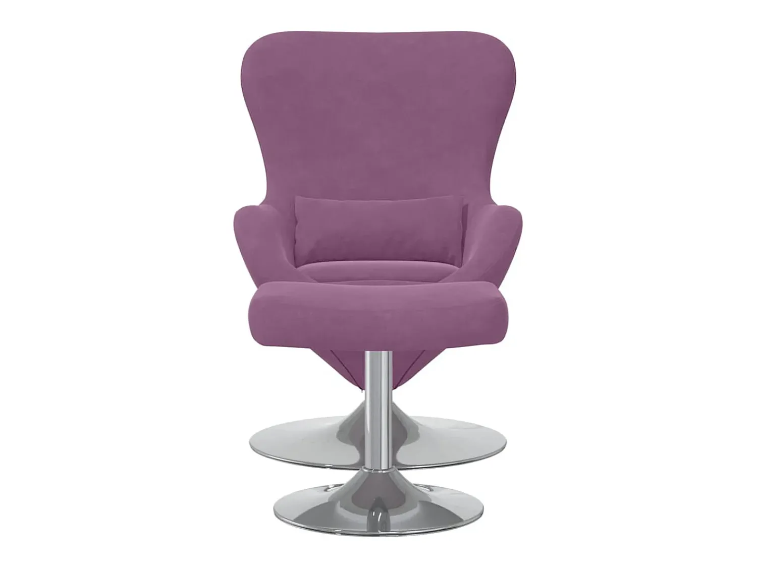 vidaxl Cadeira Egg com Puff Roxo Veludo^ Poltrona