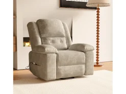 Poltrona| Cadeira elétrica de luxo para relaxamento e massagem Cinzento
