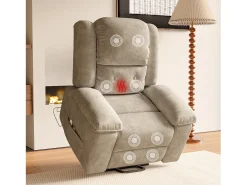 Poltrona| Cadeira elétrica de luxo para relaxamento e massagem Cinzento