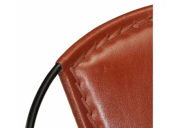 vidaxl Cadeira em couro genuíno^ Poltrona