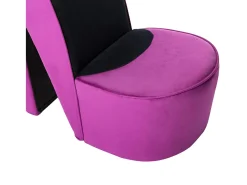 Poltrona* Cadeira estilo sapato de salto alto veludo roxo SHL474444 Violeta