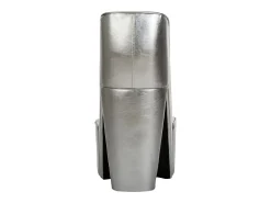 Cadeira estilo sapato de salto alto couro artificial SHL338281 Prateado