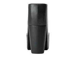 New vidaxl Cadeira estilo sapato de salto alto couro artificial Preto