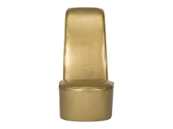 Poltrona*vidaxl Cadeira estilo sapato de salto alto couro artificial Dourado