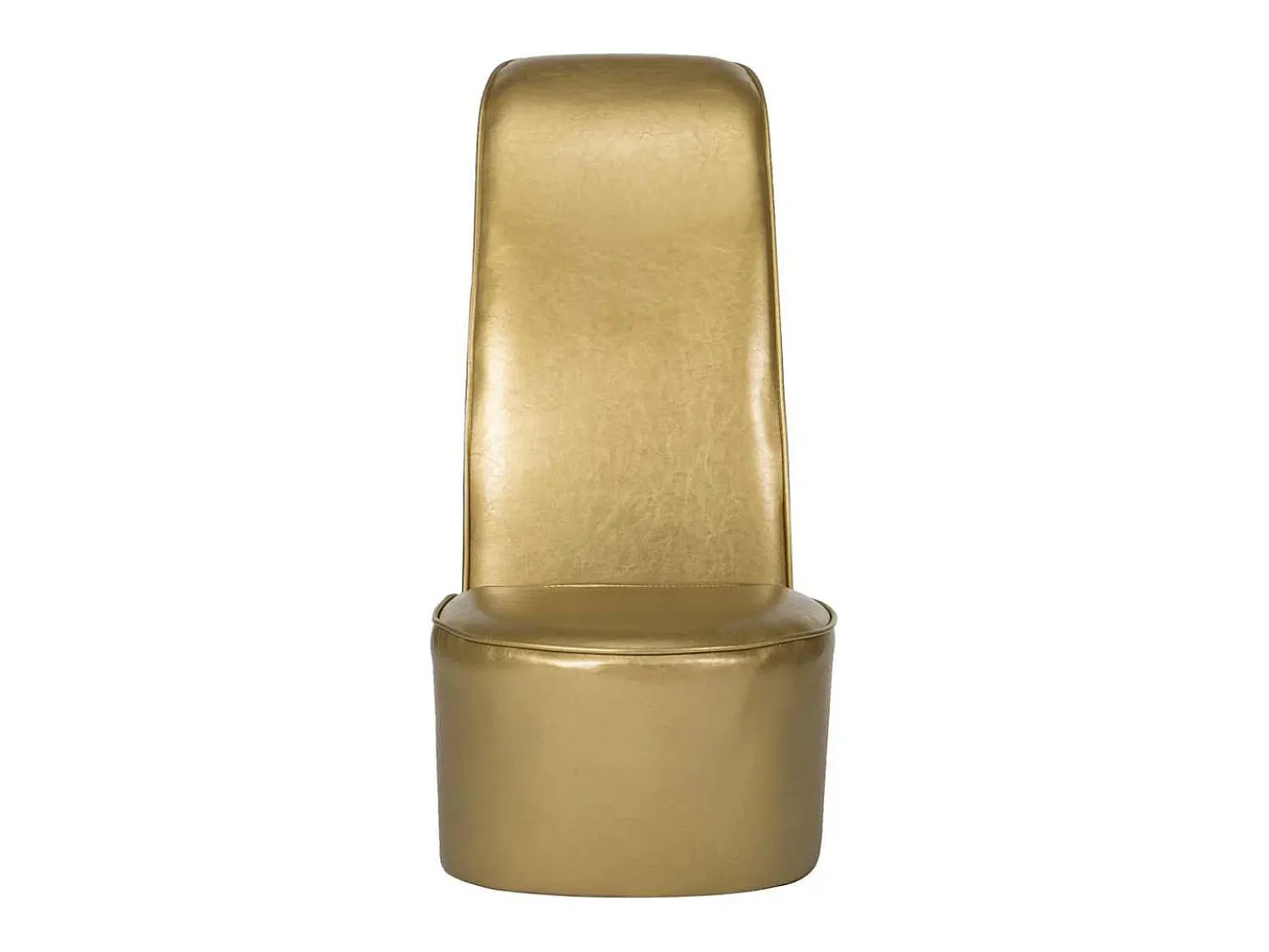 Poltrona*vidaxl Cadeira estilo sapato de salto alto couro artificial Dourado